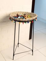 سلة توزيعات خوص مع الحامل حديد طول ٧٠ سم