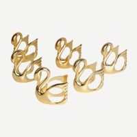 طقم خاتم مناديل ذهبي