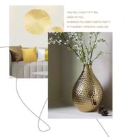 فازة زجاج ذهبي فاخر