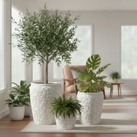 مركن أشجار جبس داخلي وخارجي لون بيج