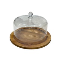 صينية خشب غطاء شفاف