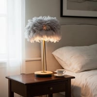 أبجورة ريش رمادي