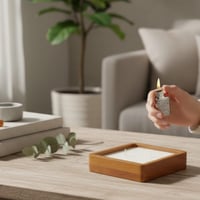 شمعة خشب ١٤*١٤ سم