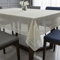 مفرش طاولة تركي مربع مقاس ١٣٥*١٣٥ سم لون سكري