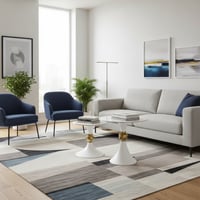 طقم حبتين طاولات معيشة رخام بقاعدة حديد أبيض