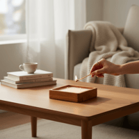 شمعة خشب ١٤*١٤ سم