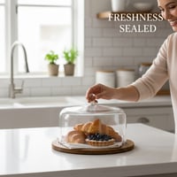 صينية خشب غطاء شفاف