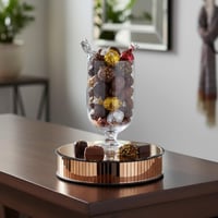 قاعدة مرايا مدور ذهبي 25 سم