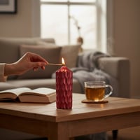 شمعة لون عنابي