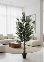 شجرة زيتون صناعي جذع طبيعي طول ١٥٠ سم