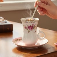 طقم بيالات شاي بورسلان عدد ٦