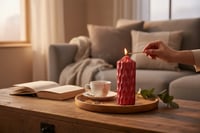 شمعة لون عنابي