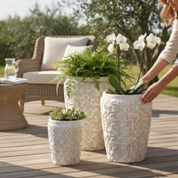 مركن أشجار جبس داخلي وخارجي لون بيج