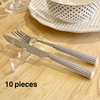 قواعد اكريلك للملاعق والشوك والسكين 10 حبة