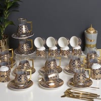 طقم بيالات وفناجيل 48 قطعة لـ 12 شخص