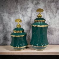 طقم فازات تحفة فاخرة أخضر