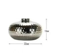 فازة زجاج فضي فاخر