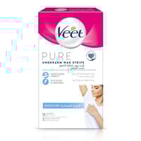 فيت بيور، شرائح شمعية لإزالة الشعر، تحت الإبط، للب...