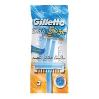 جيليت ماكينة حلاقة للجسم كيس 3 قطع