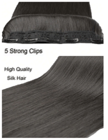 وصلة شعر بكلبسات أسود 800-2