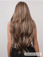 باروكة شعر طويلة أشقر رمادي غامق 1641