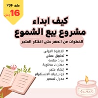 ملف كيف ابداء في مشروع بيع الشموع