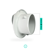 غطاء خارجي لمجرى الهواء 4 بوصة