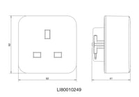 مقبس (فيش) ثلاثي 13 أمبير الاصدار الجديد