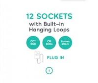 إنارة عقدية ذكية (مع 12 مصباح) بطول 6.6 متر