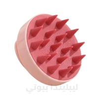 فرشاة من السيليكون لتدليك فروة الراس - قطعة لون عش...