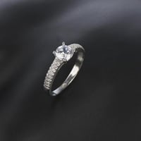 خاتم فضة نسائي بحجر زركون انيق T-01