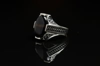 خاتم عقيق اسود J-09