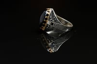 خاتم عقيق اسود D-08