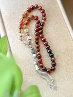 سبحة عقيق احمر مدرج R-M51