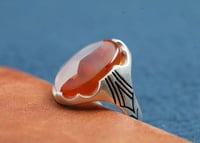 خاتم فضه بعقيق يمني L-09