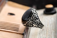 خاتم عقيق اسود G-06