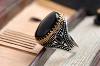 خاتم عقيق اسود C-09