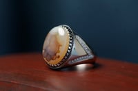 خاتم فضه بعقيق مشجر C-05