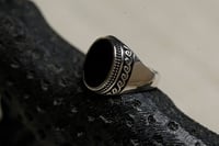 خاتم عقيق اسود G-03