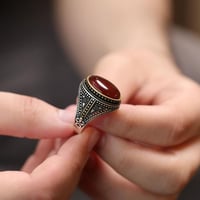 خاتم عقيق احمر كبدي C-062