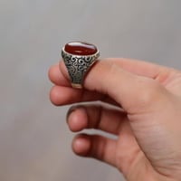 خاتم عقيق كبدي G-096