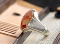 خاتم فضه بعقيق يمني M-09