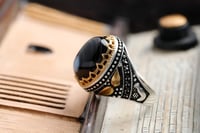 خاتم عقيق اسود B-08