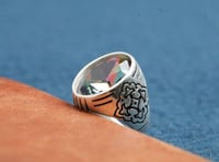 خاتم فضه زركون شفاف J-010