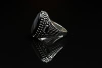 خاتم عقيق اسود D-06