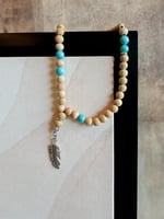 سبحة خشبي مع فيروز K-F45