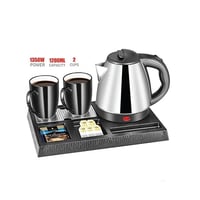 غلاية ماء كهربائية 1.2 لتر – 1350 واط مع طقم أكواب...