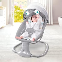 كرسي هزاز كهربائي للرضع والأطفال 3 في 1مع جهاز تحك...