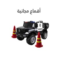 سيارة جيب شرطة كهربائية للأطفال 2 محركات وتحكم عن...