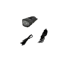 بوق وضوء دراجة هوائية 2 في 1 قابل للشحن – أسود، مو...